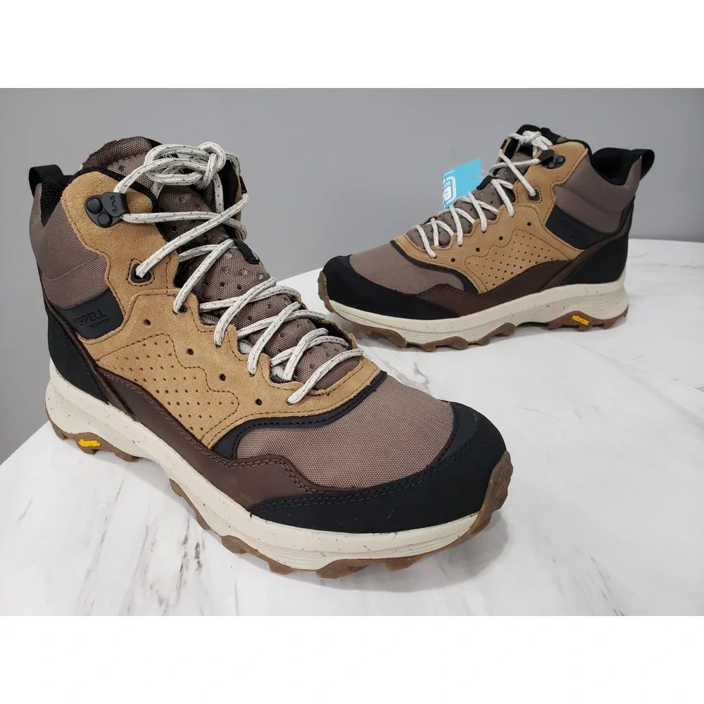 Merrell J004535 Men's 11.5 Speed Solo Mid Waterproof Hiking Boots, Clay/Olive